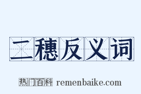 二穗反义词是什么意思的图片